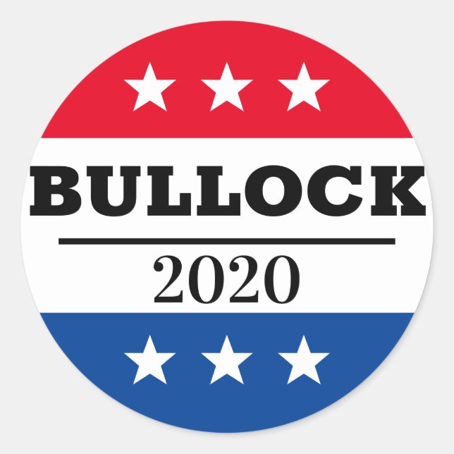 BULLOCK 2020 RUNT KLISTERMÄRKE (Framsida)