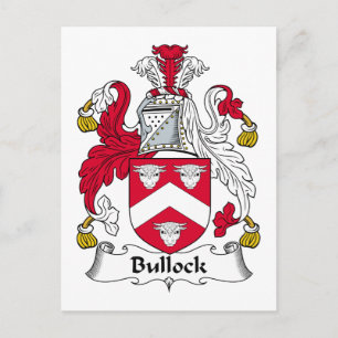 Bullock Family Crest Vykort