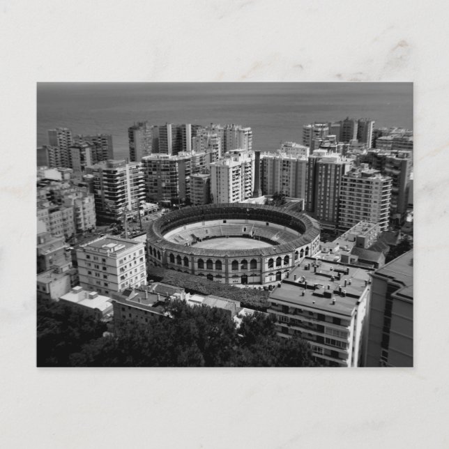 Bullring i Malaga, Spanien Vykort (Framsida)
