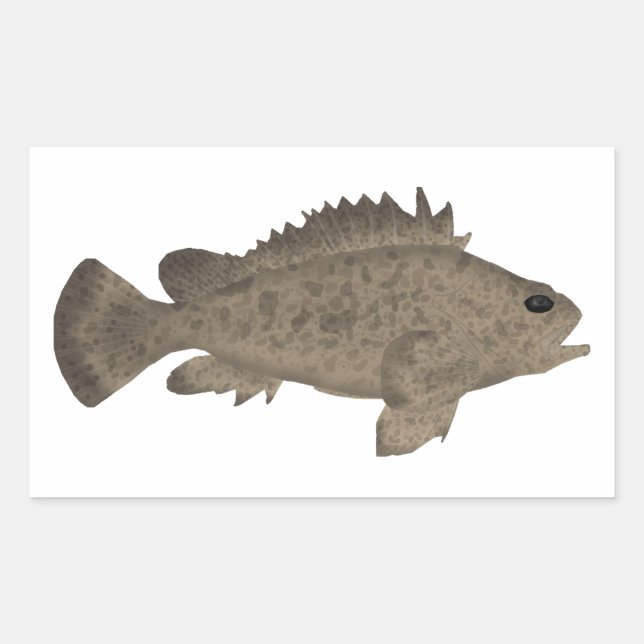 Bullrout Rektangulärt Klistermärke (Framsida)