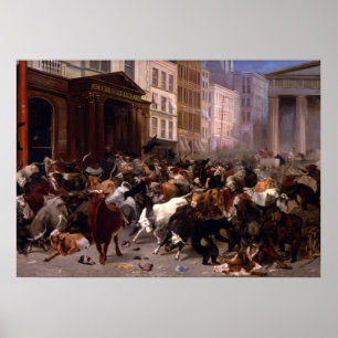 Bulls and Bears in the Market, 1879 Poster