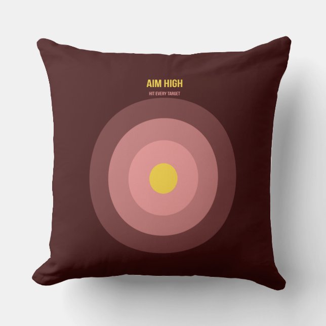Bulls Eye — 90s Maximalist Throw Pillow | Retro Kudde (Framsida)