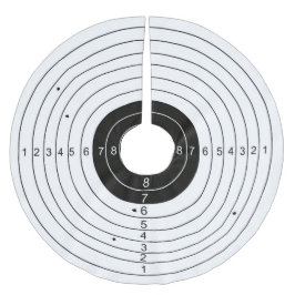 Bulls Eye Svart & Vit - Julgran Splittra Julgransmatta Borstad Polyester