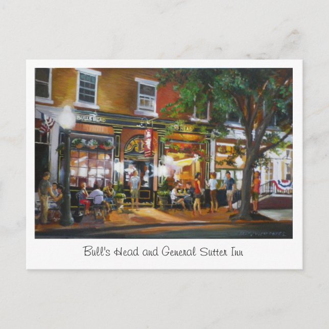 Bulls huvudpostkort vykort (Framsida)