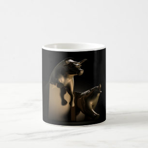 Bulls och björnmarknaden kaffemugg