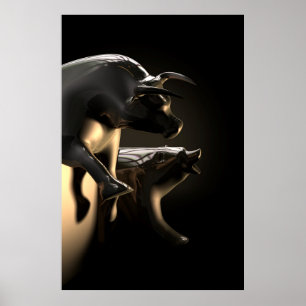 Bulls- och börsstatus poster