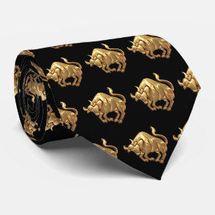 Bulls Team Mascot Football Necktie Slips