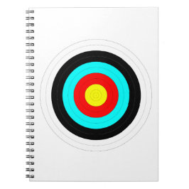 Bullseye Archery Target Anteckningsbok Med Spiral