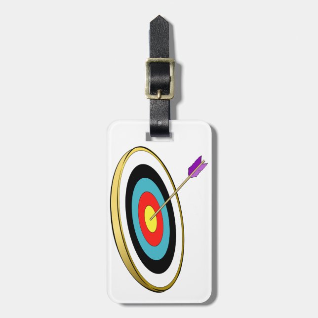 Bullseye Archery Target med pilspetscenter Bagagebricka (Vertikal Framsida)