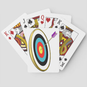 Bullseye Archery Target med pilspetscenter Spel Kort