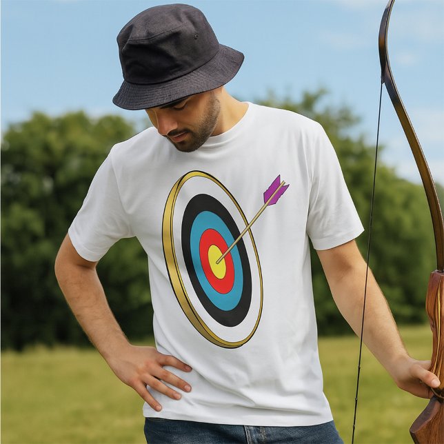 Bullseye Archery Target med pilspetscenter T Shirt (Skapare uppladdad)