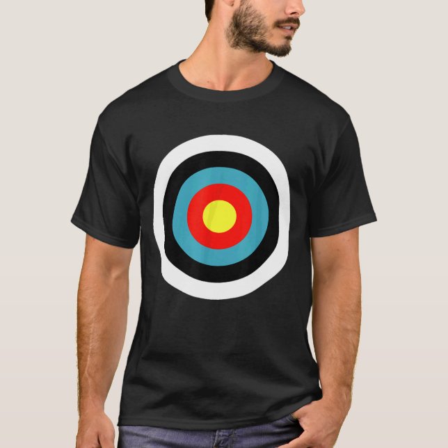 Bullseye Body Target Archery Shooter Funny T Shirt (Framsida)