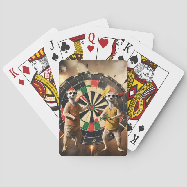 Bullseye Burrow: Meerkat Dart League Casinokort (Baksidan)