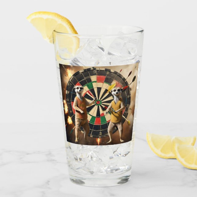 Bullseye Burrow: Meerkat Dart League Glaskopp (Framsida Ice)