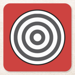 Bullseye Circle - Fyrkantig underlägg Papper Kvadrat