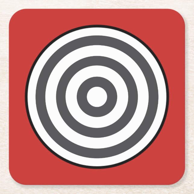 Bullseye Circle - Fyrkantig underlägg Papper Kvadrat (Framsidan)