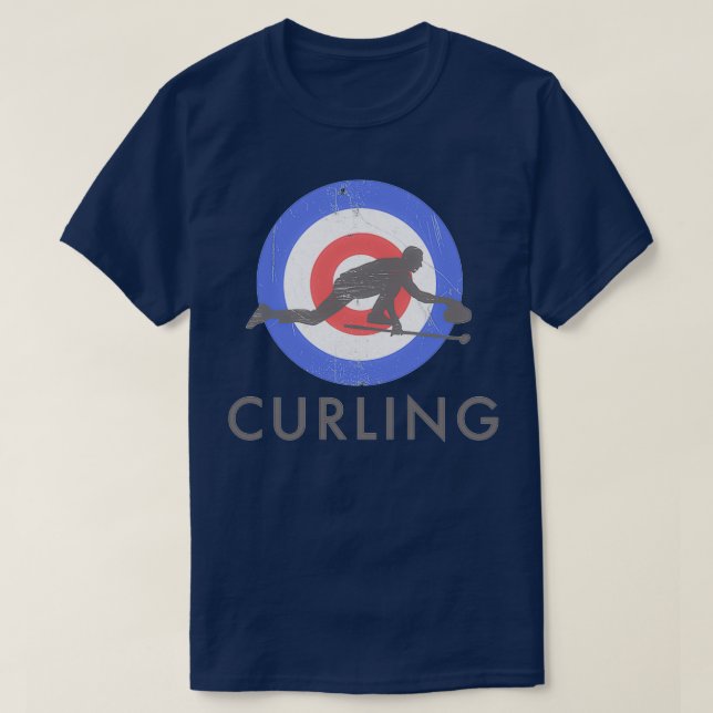 Bullseye Curling 3 T Shirt (Design framsida)