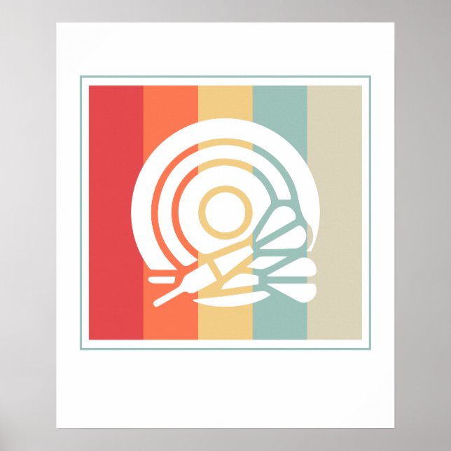 Bullseye Dart Board Dartboard Target Poster (Framsidan)