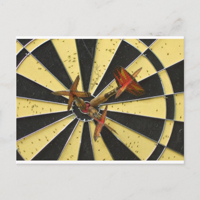 Bullseye Dart Board Vykort (Framsida)