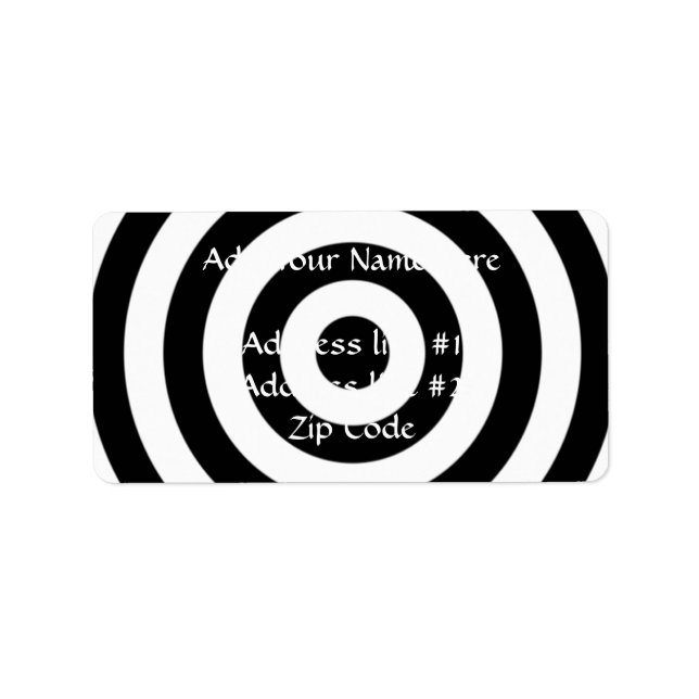 Bullseye Design Adressetikett (Framsidan)
