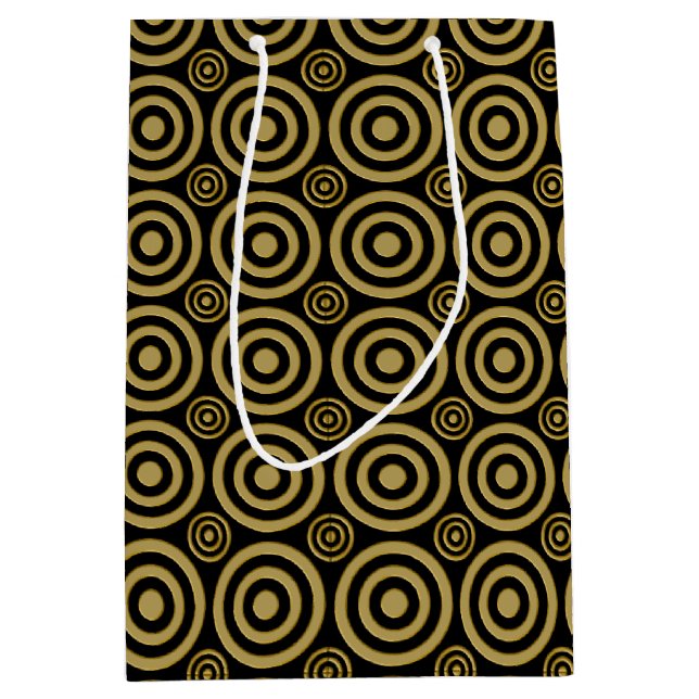 Bullseye-GIFT BAG M-Guld-Black (Framsidan)