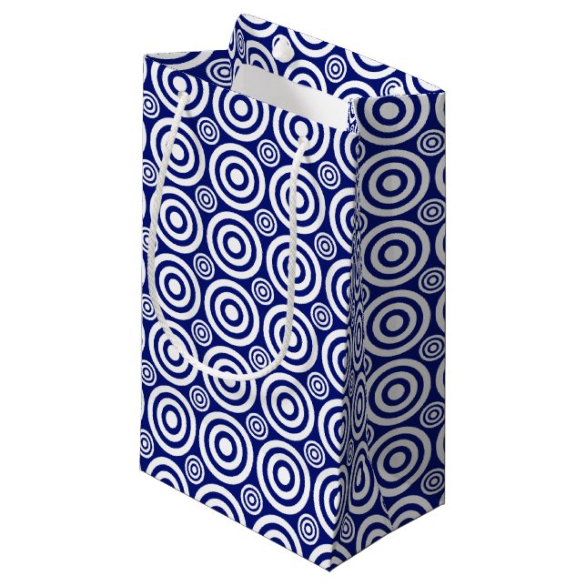 Bullseye-GIFT BAG S, Blue-White (Framsidan Vinklad)