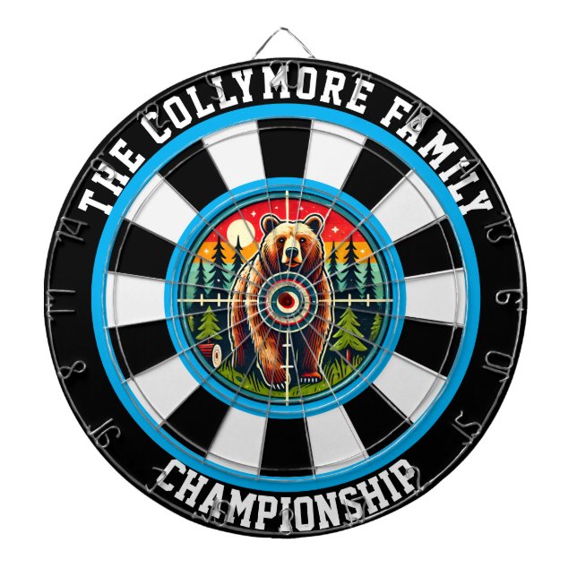 Bullseye Grizzly i Forest Art Darttavla (Framsidan)