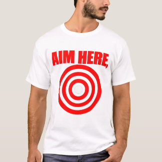 Bullseye Måltavla Sikta Här Design T Shirt