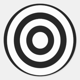 bullseye - på mål runt klistermärke