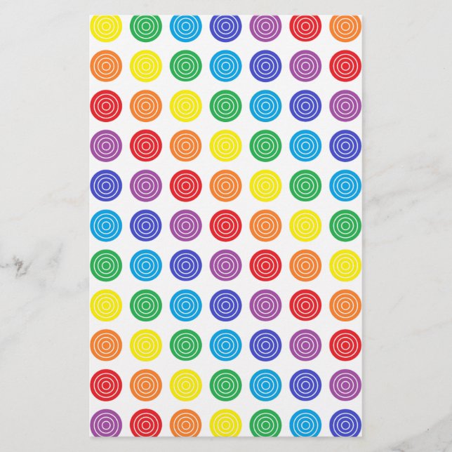 Bullseye Rainbow Stationery (Framsida)