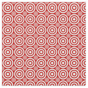 Bullseye, Red and White Fabric Tyg