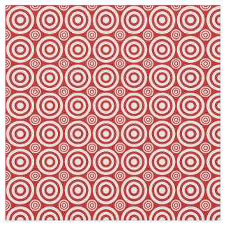 Bullseye, Red and White Fabric Tyg