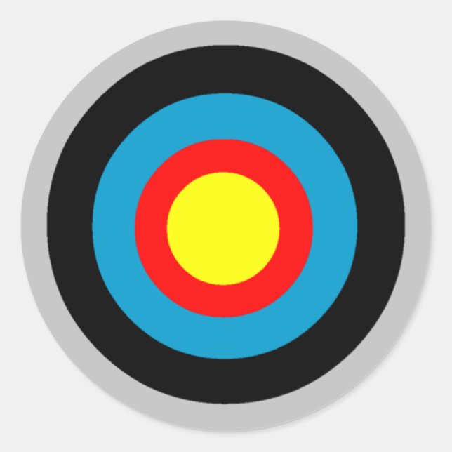 Bullseye Runt Klistermärke (Framsida)