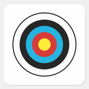 Bullseye Target-design Fyrkantigt Klistermärke
