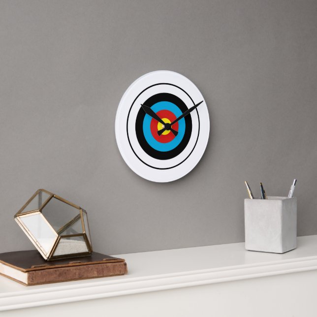 Bullseye Target-design Rund Klocka (Kontor)