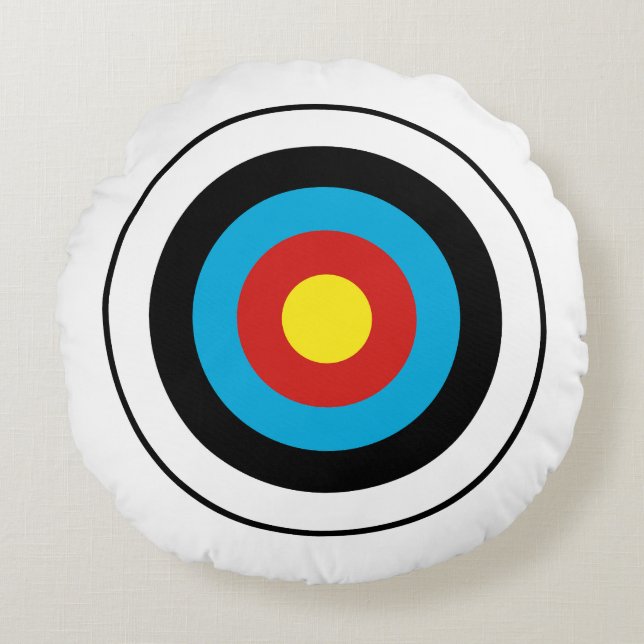 Bullseye Target-design Rund Kudde (Framsidan)