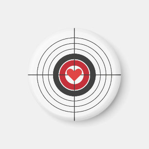Bullseye Target med Heart Magnet