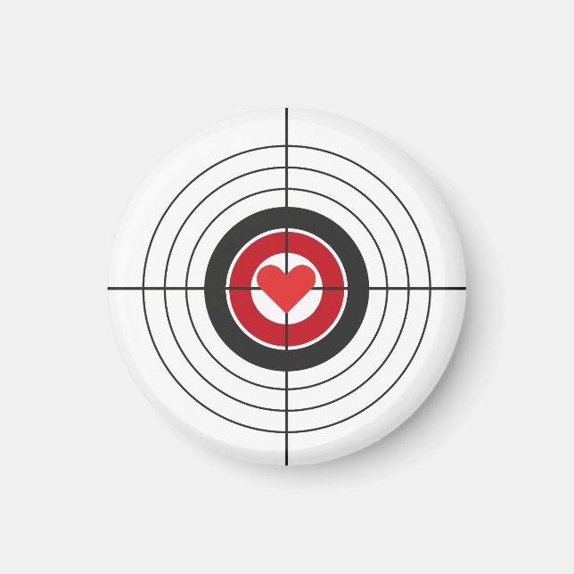 Bullseye Target med Heart Magnet (Framsidan)