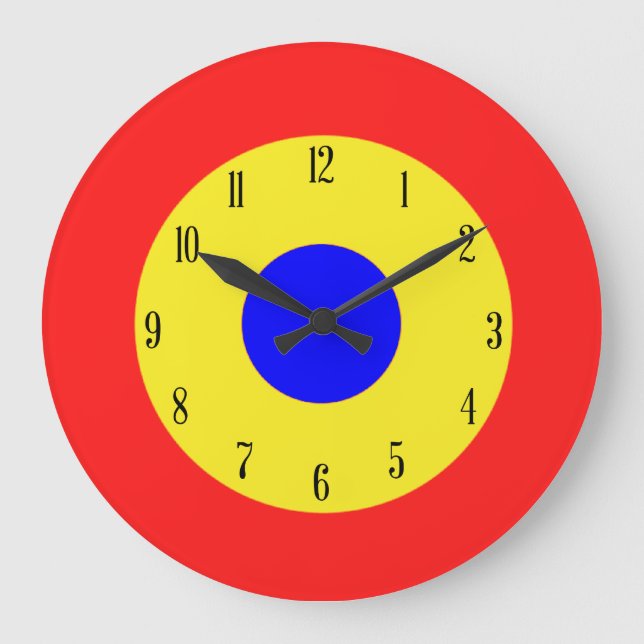 Bullseye Target Stor Klocka (Framsida)