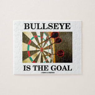 Bullseyen är målet (tre pilar på Dartboard) Pussel