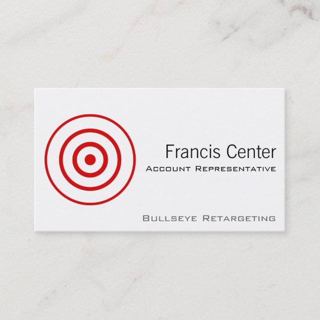 Bullseyesymbol Visitkort (Framsida)