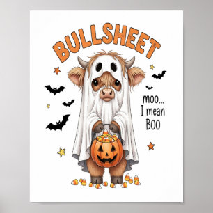 Bullsheet Highland Ko Funny Spöke Poster