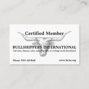 Bullshippers International-medlemskap Visitkort