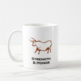 Bullstyrka och hontröja Brown Kaffemugg