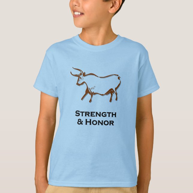 Bullstyrka och hontröja Brown T Shirt (Framsida)