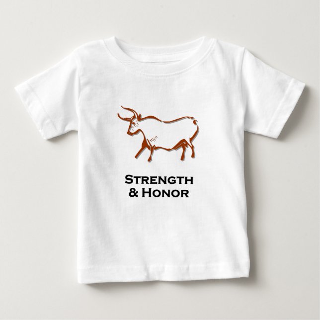 Bullstyrka och hontröja Brown Tee (Framsida)