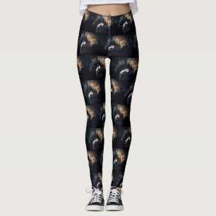 Bullterrier Halloween Skräckinjagande Leggings