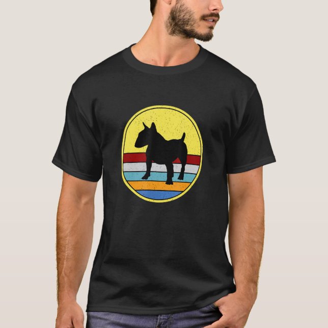 Bullterrier Hund Canine Terrier T Shirt (Framsida)