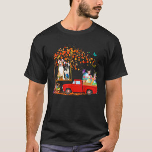 Bullterrier med kaninöron röd lastbil med ägg t shirt