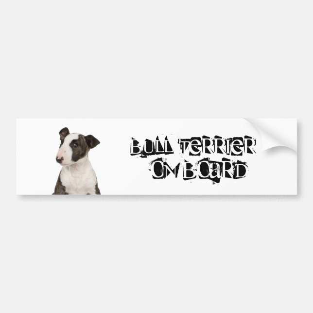 Bullterrier ombord bildekal (Framsidan)